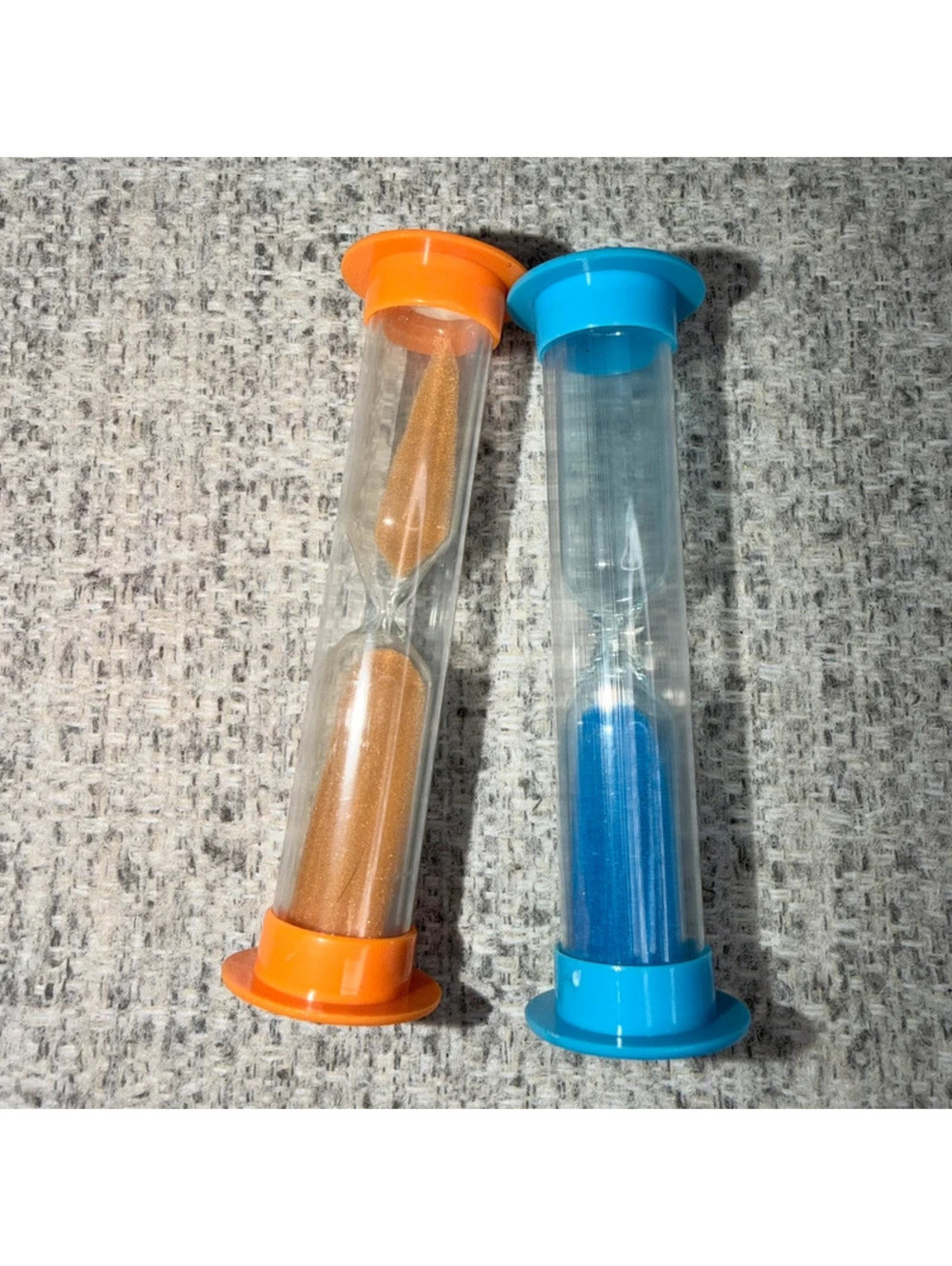 Lot of 2 Colorful Sand Timers Hourglass Classroom Games Kids Activity Timers